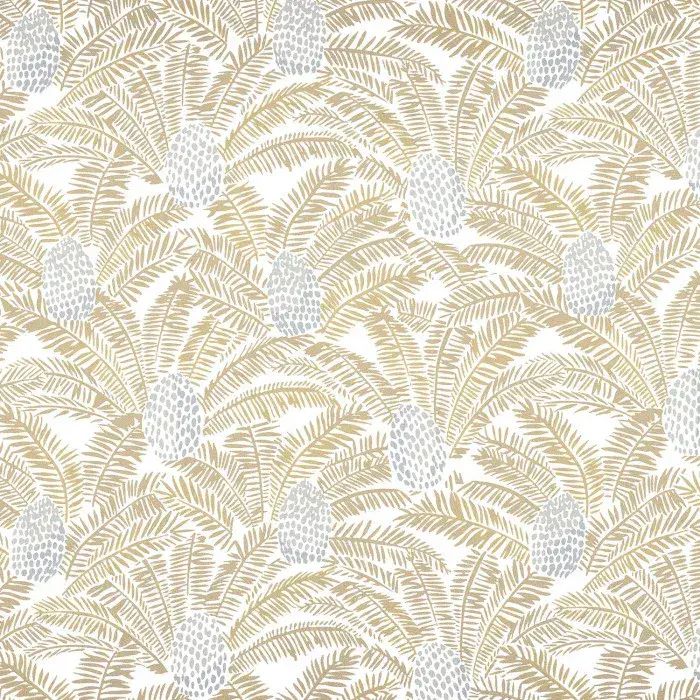 Orphee Wallpaper Palmeta Blanc/Dore 74742044 or 7474 20 44 By Casamance