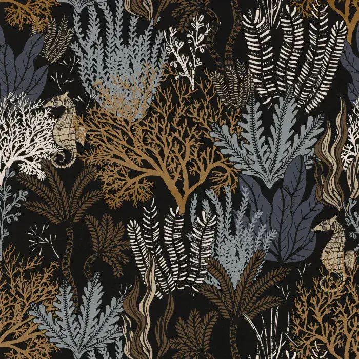 Orphee Wallpaper Posidonie Noir 74700406 or 7470 04 06 By Casamance