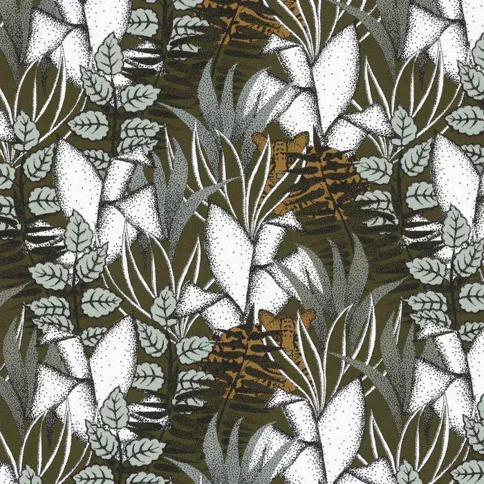 Orphee Wallpaper Tigris Kaki 74731734 or 7473 17 34 By Casamance