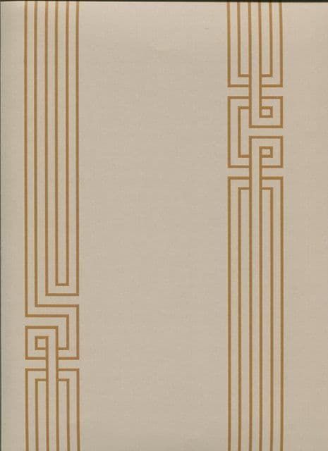 Pagoda SketchTwenty3 Wallpaper Stripe Copper MH00415 By Tim Wilman For Blendworth