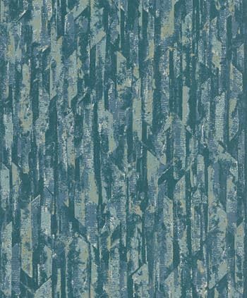 Phoenix Vertical Art Wallpaper Imperia Teal & Gold A53604 By Grandeco