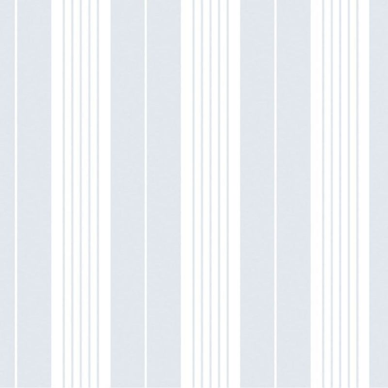 Plains & Stripes Wallpaper Strand Blue 359-04 By Duro For Dixons