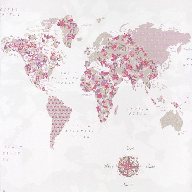 Pretty Lili Wallpaper Worldmap PRLI 6918 40 16 PRLI69184016 By Caselio