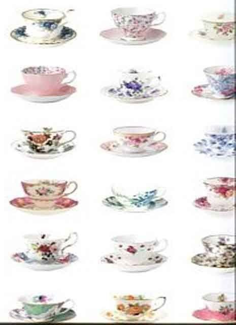 Pretty Nostalgic Wallpaper Wall Panel Cups & Saucers 158111 By Esta For Brian Yates