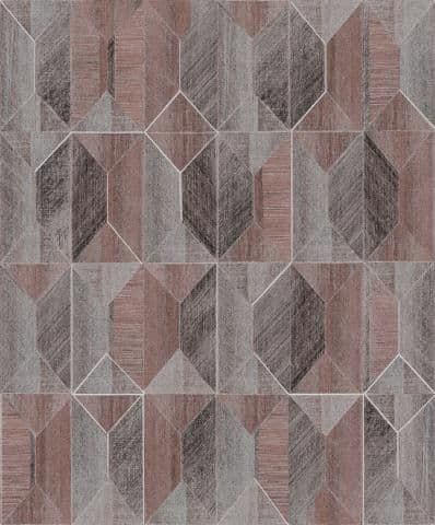 Prisma Wallpaper Marquetry Rust PRI003 or PRI 003  By Khroma Masureel