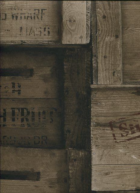 Reclaimed Industrial Chic Wallpaper Wood Crates 2701-22350 By A Street Prints For Brewster Fine Decor