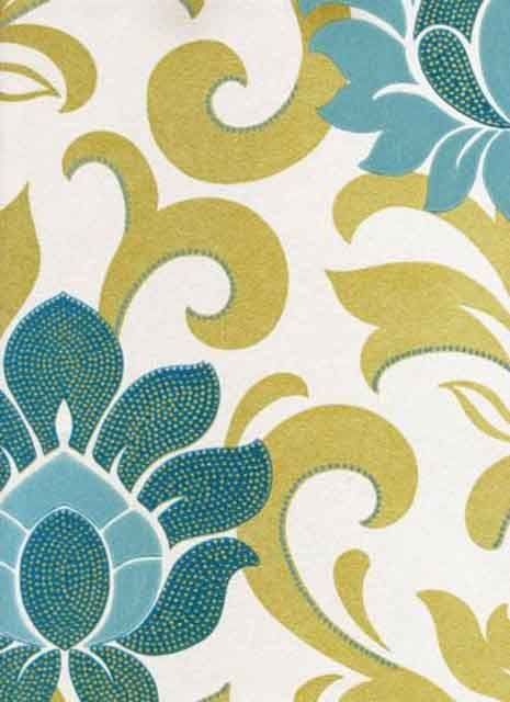 Reflections Divine Duck Egg Wallpaper 1912/769 By Prestigious Textiles