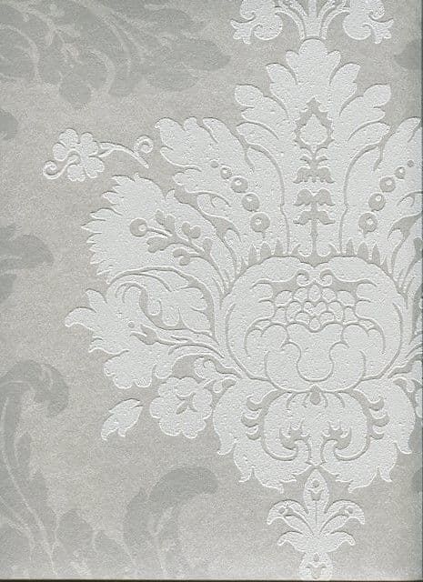 Regency SketchTwenty3 Wallpaper Grand Damask Silver PV00223 By Tim Wilman For Blendworth