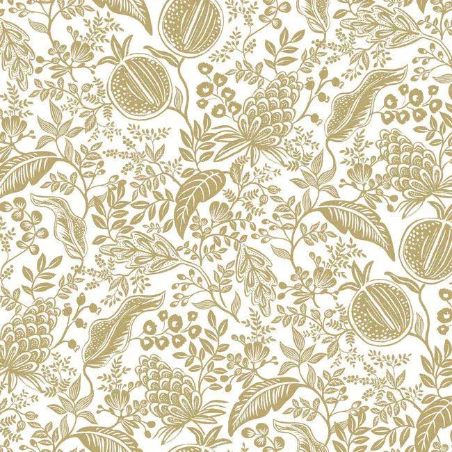 Rifle Paper Co. Second Edition Wallpaper Pomegranate RP7391 By York Wallcoverings For Dixons