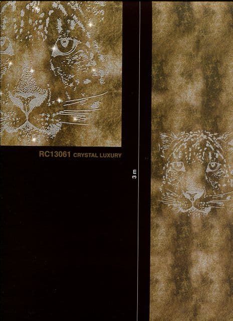 Roberto Cavalli Home No.2 Wall Panel Panther RC13061 Crystal Luxury By Emiliana For Colemans