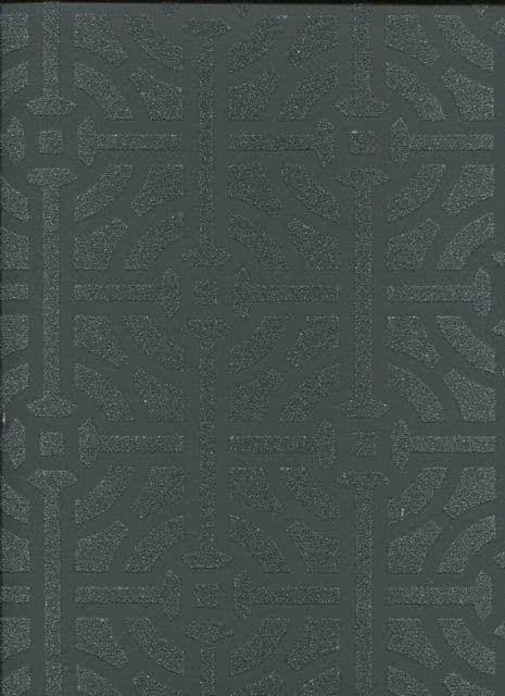 Savile Row SketchTwenty3  Wallpaper Fretwork Beaded Noir SR00501 By Tim Wilman For Blendworth