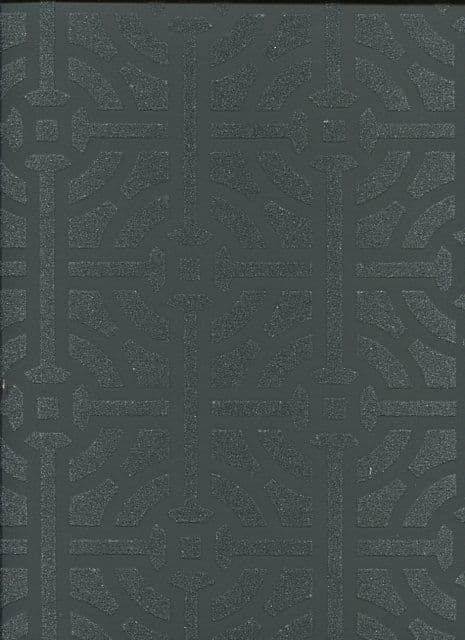 Savile Row SketchTwenty3  Wallpaper Fretwork Beaded Noir SR00501 By Tim Wilman For Blendworth