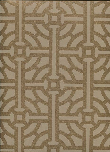 Savile Row SketchTwenty3  Wallpaper Fretwork Bronze SR00500 By Tim Wilman For Blendworth