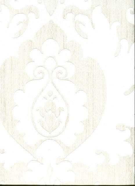 Sloane SketchTwenty3 Wallpaper Bold Damask Ivory SL00831 By Tim Wilman For Blendworth