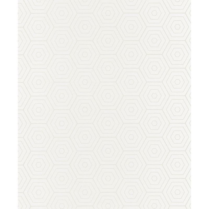 So White 3 Wallpaper Shine Hexagone SOWH 6860 00 05 SOWH68600005 By Casadeco