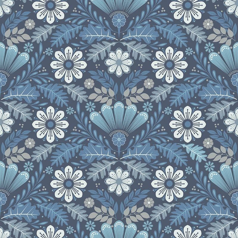 Sommarang 2 Wallpaper Klockrike Blue S24123 Page 41 By Midbec For Galerie