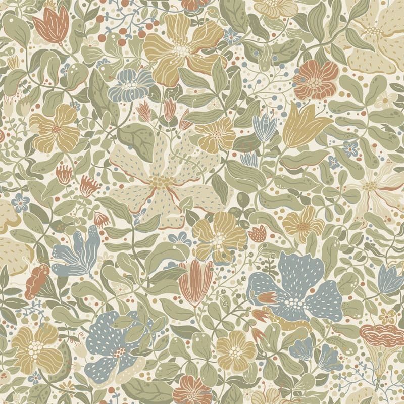 Sommarang 2 Wallpaper Midsommar Green Blue Yellow S63017 Page 36 By Midbec For Galerie