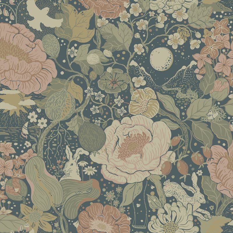 Sommarang 2 Wallpaper Vaxa Dark Blue S63013 Page 18 By Midbec For Galerie