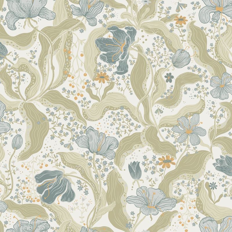 Sommarang Wallpaper Bodri Tulip Blue S65115 By Midbec For Galerie