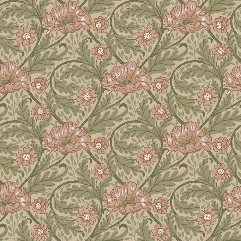 Sommarang Wallpaper Esther Garden Floral Green S13115 By Midbec For Galerie