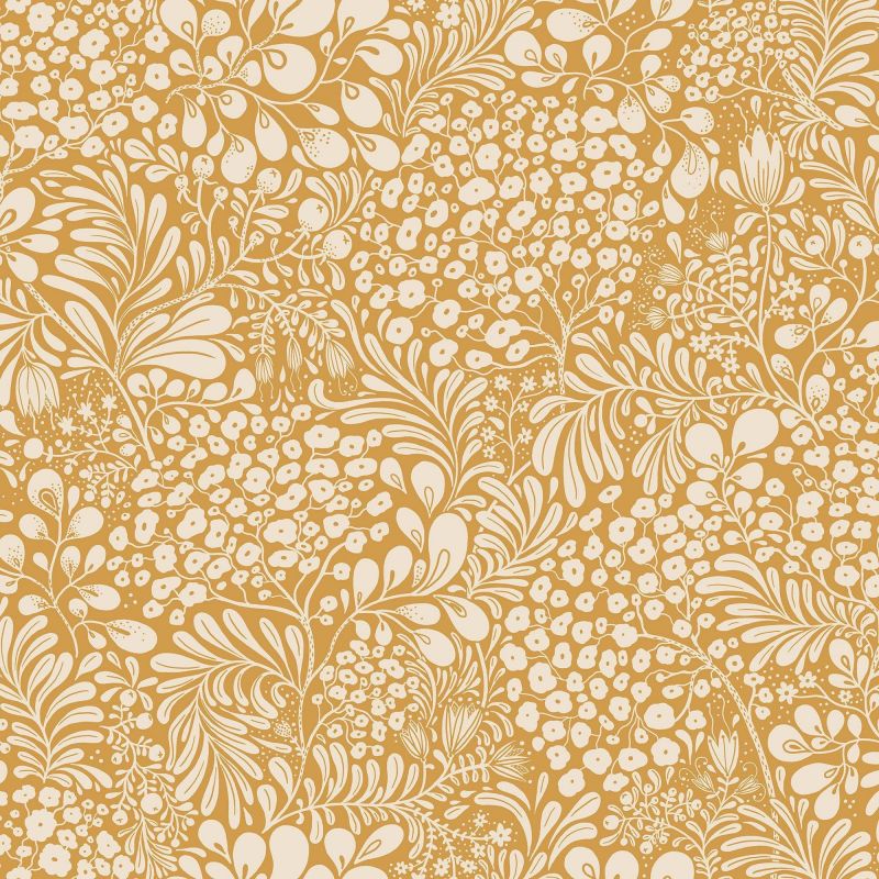 Sommarang Wallpaper Siv Abstract Foliage Ochre S65127 By Midbec For Galerie