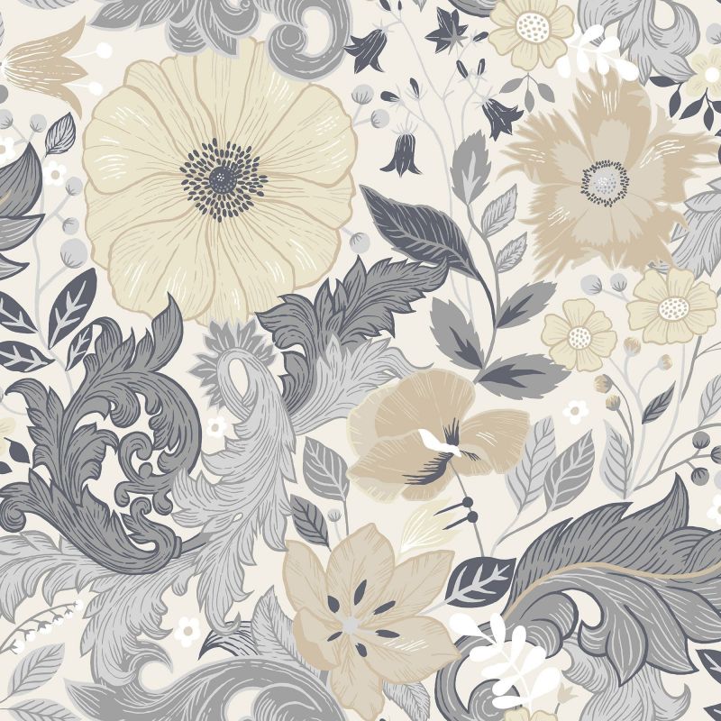 Sommarang Wallpaper Victoria Scandi Bloom White S13106 By Midbec For Galerie