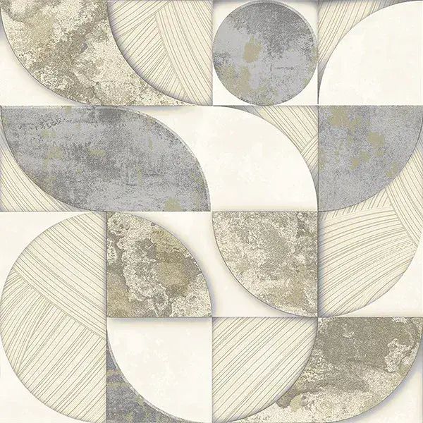 Stratum Geometrico Cream Beige Silver Wallpaper Page 32 49311 By Parato For Galerie