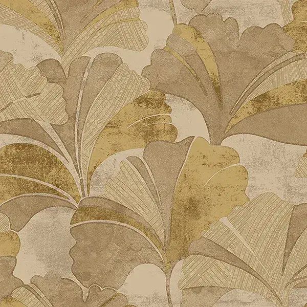 Stratum Ginko Gold Brown Beige Wallpaper Page 42 49327 By Parato For Galerie