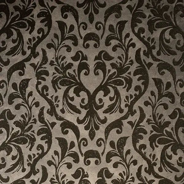Urban Classics Mayfair Loft Damask Flock Dark Brown Wallpaper 81253 By Hohenberger For Galerie