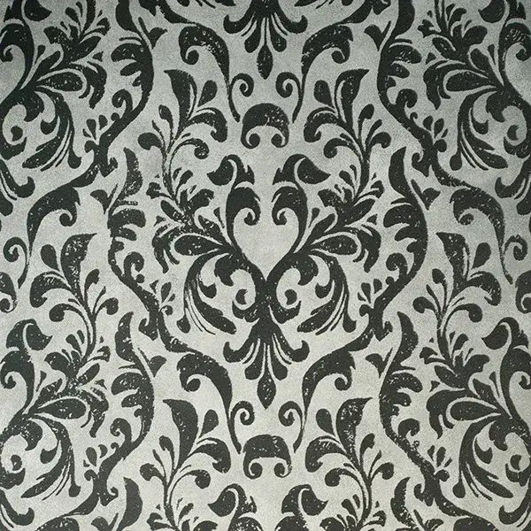 Urban Classics Mayfair Loft Damask Flock Stone Grey Wallpaper 81256 By Hohenberger For Galerie