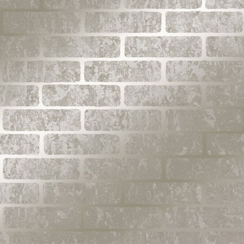 Vittorio Milan Brick Taupe/Gold Wallpaper 106524 By Superfresco Graham & Brown