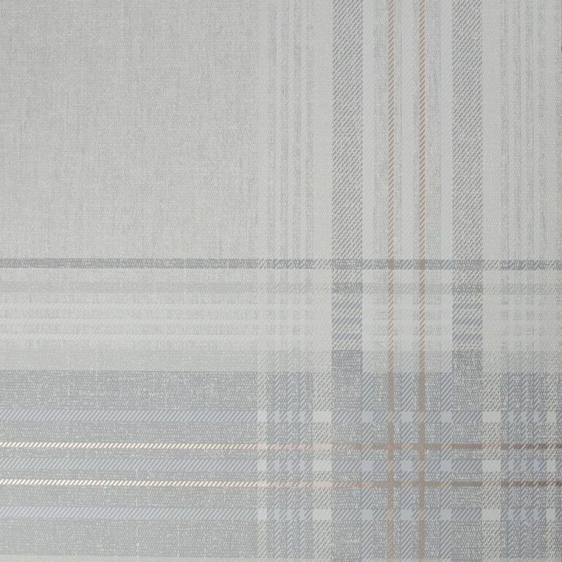 Vittorio Rhea Plaid Grey/Rose Gold Wallpaper 108301 By Superfresco Graham & Brown