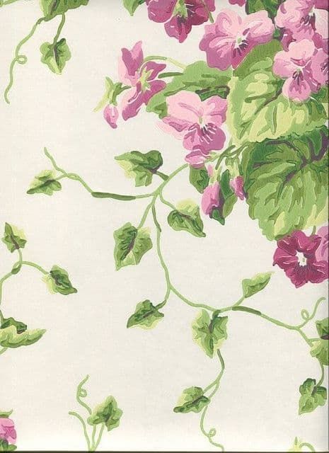 Waverly Cottage Wallpaper Sweet Violets 325712 By Rasch Textil For Brian Yates