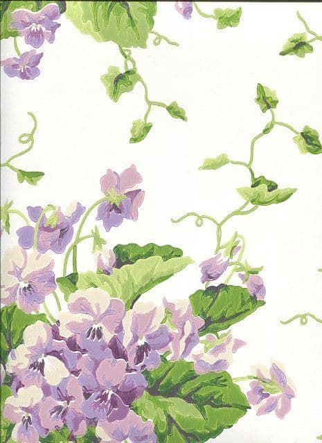 Waverly Cottage Wallpaper Sweet Violets 325729 By Rasch Textil For Brian Yates