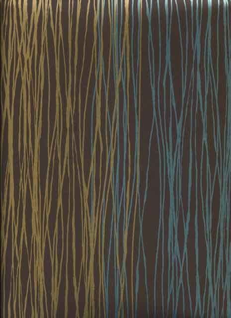 Woodland Hedgerow Marine Wallpaper 1905/721 By Prestigious Textiles