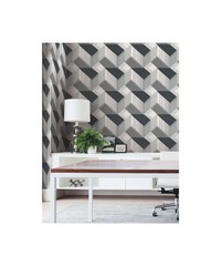 Black & White Wallpaper BW3882 Graphic Geo Bl