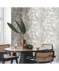 Black & White Wallpaper BW3972 Banana Leaf By