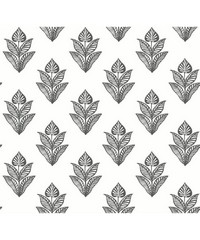 Black & White Wallpaper BW3977 Lotus Motif By
