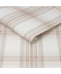 Fresca Iona Check Burnt Orange Wallpaper 1082