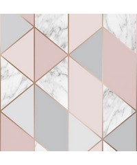 Fresca Marble Geo Pink Wallpaper 106503 By Fr