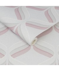 Fresca Retro Ogee Pink Wallpaper 107976 By Fr