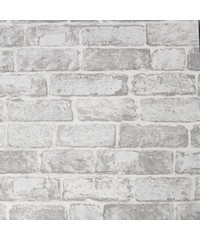 Individual Fresco White Brick Wall Wallpaper 