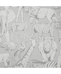 Individual Jungle Animals Grey Wallpaper 1085