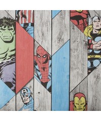 Individual Marvel Wood Panel Wallpaper 102435