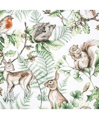 Individual Woodland Animals Natural Wallpaper