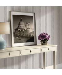 Italian Style Wallpaper Seren Stripe Silver 2