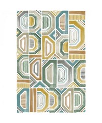 Karabane Wall Panel Bogolan Bleu/Vert 7519398