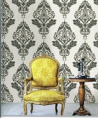 Marcia Wallpaper Hadrian Damask Dove Charcoal