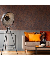 Paradise Fenne Dark Rust-Brown Wallpaper 1069