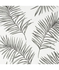 Paradise Scandi Leaf Black/White Wallpaper 10